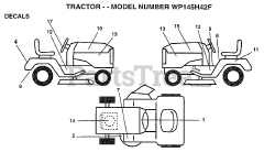 Winston Pro WP 145H42 F - Winston Pro Lawn Tractor (1998)