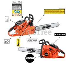Echo CS-800 P - Echo Chainsaw (SN: C68715001001 - C68715999999)