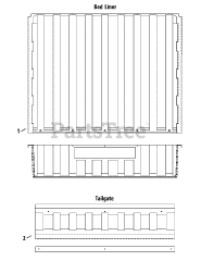 Cub Cadet 39A70001 (39A70001100) - Cub Cadet Utility Vehicle Heavy Duty Bed Liner att Heavy Duty Bed Liner