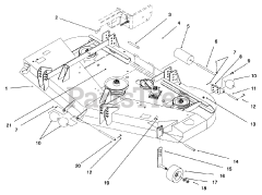 Toro 30162 - Toro 62" Side-Discharge Mower Deck (SN: 049002001 - 049999999) (1994) Belts, Rollers And Gage Wheel