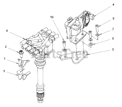 Briggs & Stratton 076151-04 - Briggs & Stratton 48kW Liquid Cooled Home Standby Generator Engine Service Parts - Coil &amp; Distributor (80017610_80014157_80014156pg11_80022397_80022398)