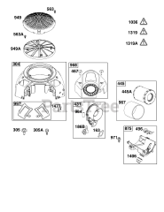 Briggs & Stratton 44C677-0001-B1 - Briggs & Stratton Vertical Engine Blower Housing and Air Cleaner Group