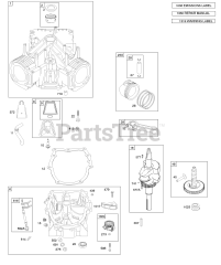 Briggs & Stratton 295777-0100-E1 - Briggs & Stratton Vertical Engine Crankshaft, Camshaft, Cylinder, Crankcase Cover/Sump, Piston/Rings/Connecting Rod