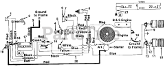 MTD 135-669-095 - MTD Lawn Tractor (1985) (Cenex) Electrical With Headlights Briggs &amp; Stratton Engine