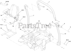 Toro 74271 (Z 550) - Toro 52" Z Master Zero-Turn Mower, Side-Discharge Deck (SN: 280000001 - 280999999) (2008) Roll-Over Protection System Assembly No. 108-1097