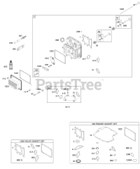 Briggs & Stratton 21B707-0505-E1 - Briggs & Stratton Vertical Engine Cylinder Head, Gasket Set - Engine, Gasket Set - Valve, Valves