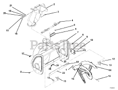 Ariens 932312 (ST 724) - Ariens 24" Snow Blower, 7hp Tecumseh (SN: 004001 & Above) Auger And Chute