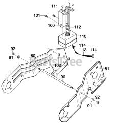 Murray 620301x61A - Murray 20" Snow Thrower (2000) Frame Components Assembly