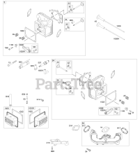 Briggs & Stratton 40N877-0022-G1 - Briggs & Stratton Vertical Engine Cylinder Head, Rocker Arm Cover, Intake Manifold