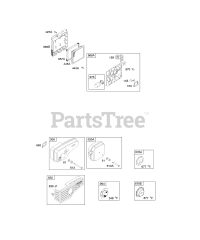 Briggs & Stratton 12H702-1719-E1 - Briggs & Stratton Vertical Engine Air Cleaner, Exhaust System