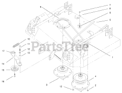 Toro 30135 - Toro 36" Side-Discharge Mower Deck (SN: 210000001 - 210999999) (2001) Spindle And Idler Assembly