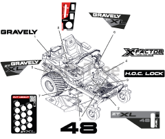 Gravely 918013 (ZT XL 48) - Gravely 48" Zero-Turn Mower, 23hp Kawasaki FR (SN: 040000 - 129999)