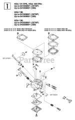 Husqvarna 357 XP - Husqvarna Chainsaw (2005-02) Variations - Carburetor Parts