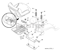 Husqvarna YTH 26V54 (960430111-04) - Husqvarna 54" Yard Tractor (2012-08) SEAT