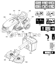 Murray EMT 17538 RDF (1696109-00) - Murray 96cm Rear-Discharge Lawn Tractor, 17.5hp (2012)