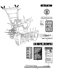 Snapper H 924RX (1695513) - Snapper 24" Snow Thrower, 9hp (2009)