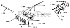 Toro 1-0357 (C-120) - Toro Lawn Tractor (1975) 11.060 Lights (fig. 11b)