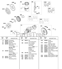 Briggs & Stratton 58E447-0411-E2 - Briggs & Stratton Horizontal Engine Crankshaft, Piston/Rings, Flywheel, Clutch