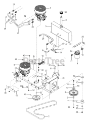 RedMax CZT 72 x (967943501-00) - RedMax 72" Zero-Turn Riding Mower (2018-07) HYDRAULIC PUMP - MOTOR