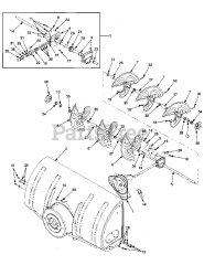 Cub Cadet 341 (190-341-100) - Cub Cadet 42" Snow Thrower Attachment Augers &amp; Auger Housing MFG. Code 1G015G &amp; After