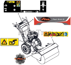 Ariens 921025 - Ariens 28" Power Brush, Subaru (SN: 042000 - 054999) Decals