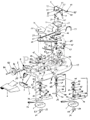 MTD 190-803-000 - MTD Mower Deck Assembly Only (1987)