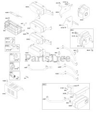 Briggs & Stratton 350442-0002-01 - Briggs & Stratton Horizontal Engine Exhaust System