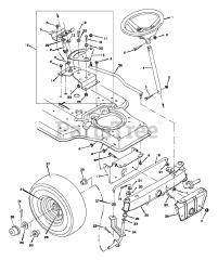 Murray 40717A - Murray 40" Lawn Tractor (1997) Steering