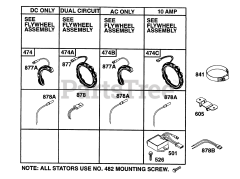 Briggs & Stratton 221432-2170-01 - Briggs & Stratton Horizontal Engine Alternator Chart