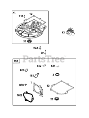 Briggs & Stratton 9P602-0136-H5 - Briggs & Stratton Vertical Engine Crankcase Cover/Sump Group