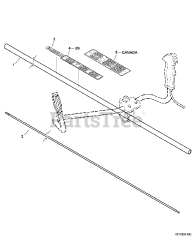 Echo SRM-400 - Echo String Trimmer (SN: 04001001 - 04999999) Main Pipe, Solid Driveshaft