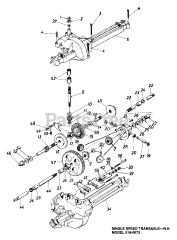 Coast to Coast 481-2251 (133I670F054) - Coast to Coast Lawn Tractor (1993) Transaxle Assembly