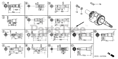 Honda GX120 K1 SX (GC01) - Honda Engine, Made in Japan (SN: GC01-2000001 - GC01-4299999) CRANKSHAFT