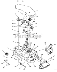 Gravely 994102 (2352 FX) - Gravely Pro-Stance 52" Stand-On Mower, Fixed Deck, 23hp Kawasaki (SN: 000101 - 000206)