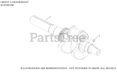 Kohler ECH940-3003 - Kohler Command PRO EFI Engine, Basic Version, 35hp 01 CrankShaft