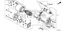 Honda EM4000SX AT1 (EBRC) - Honda Generator, Made in China (SN: EBRC-1000001 - EBRC-1499999) STARTER MOTOR            (EM4000SX/5000SXK3/6500SXK2)