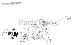 Electrolux/AYP YP LT 120 DR - Electrolux/AYP Lawn Tractor TRANSAXLE AND REAR WHEEL