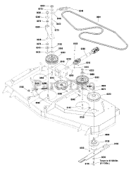 Simplicity 1696105-01 - Simplicity 61" FAB Mower Deck 61" Mower Deck - Arbor &amp; Drive Group (5303289)
