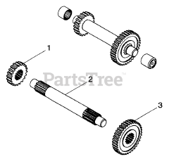 Gravely 987060 - Gravely Lawn Tractor, 16hp, Without Hydraulic Lift (SN: 000101 & Above) NUMBER FOUR SHAFT - IDLER