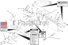 Gravely 895407 (TVM-3077) - Gravely Tow-Behind Vertical Mower Attachment (SN: 000101 & Above)