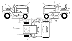 Poulan 271490 - Poulan Lawn Tractor (2002) Decals