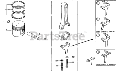 Honda EG1500 K4 A (G200) - Honda Generator, Made in Japan (SN: G200-1000107 - G200-9999999) PISTON + CONNECTING ROD