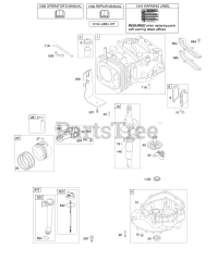 Briggs & Stratton 128602-0552-E1 - Briggs & Stratton Vertical Engine Camshaft, Crankshaft, Cylinder, Engine Sump, Lubrication, Piston Group