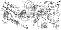 Honda HS1336 I A (SBAJ) - Honda 36" Snow Blower, Made in Japan (SN: SBAJ-5000001 - SBAJ-9999999) TRANSMISSION GEAR + MOTOR