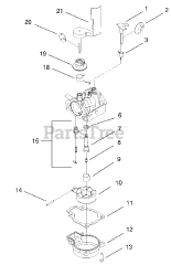 Lawn-Boy 10552 - Lawn-Boy GoldPro Series Walk-Behind Mower (SN: 220000001 - 220999999) (2002) CARBURETOR ASSEMBLY NO. 98-7042