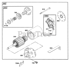 Briggs & Stratton 194412-1121-01 - Briggs & Stratton Horizontal Engine Electric Starter