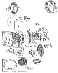 Briggs & Stratton 190432-3100-01 - Briggs & Stratton Horizontal Engine Blower Hsg,Flywheels,Screen