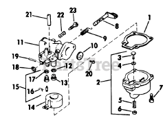 Lawn-Boy 5501 - Lawn-Boy Walk-Behind Mower (SN: 300000001 - 399999999) (1973) Carburetor 2