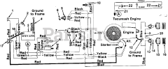 MTD 135-669-095 - MTD Lawn Tractor (1985) (Cenex) Electrical With Headlights Tecumseh Engine