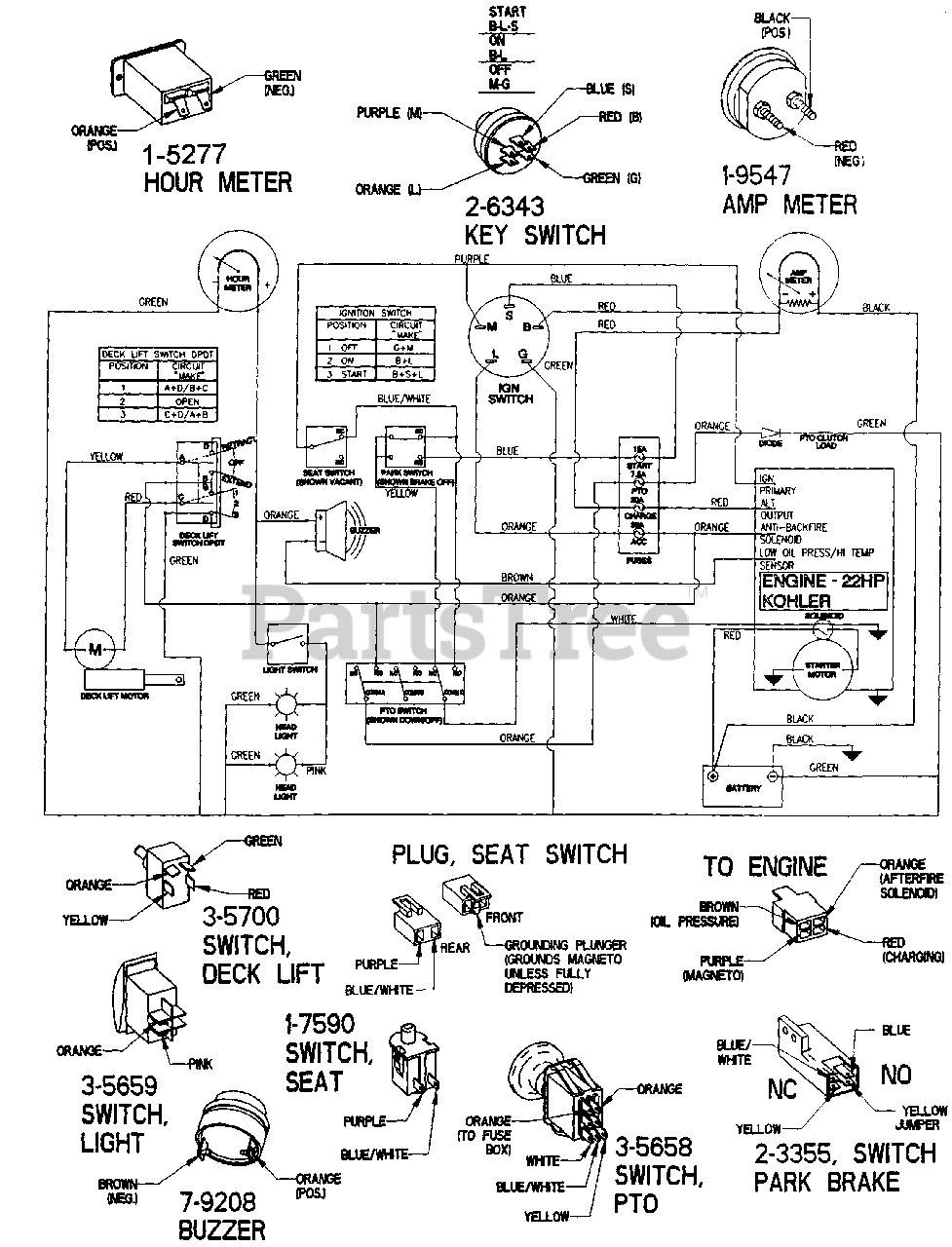 Snapper ZF 2200K (82371) - Snapper Zero-Turn Mower, 22hp Wiring